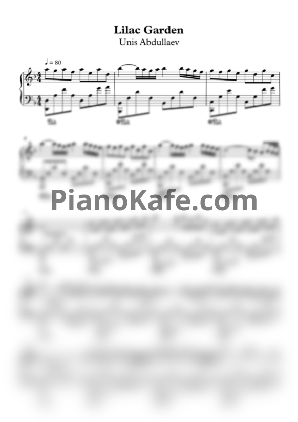 Ноты Unis Abdullaev - Lilac garden