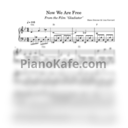 Ноты Hans Zimmer - Now we are free (Облегченное переложение) - предпросмотр