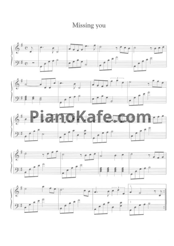 Ноты Lee Pil-sung - Missing you