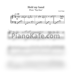 Ноты Lady Gaga - Hold my hand - предпросмотр