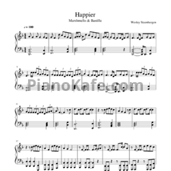 Ноты Marshmello feat. Bastille - Happier - предпросмотр