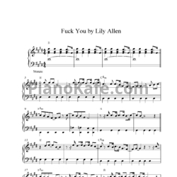 Ноты Lily Allen - Fuck you - предпросмотр