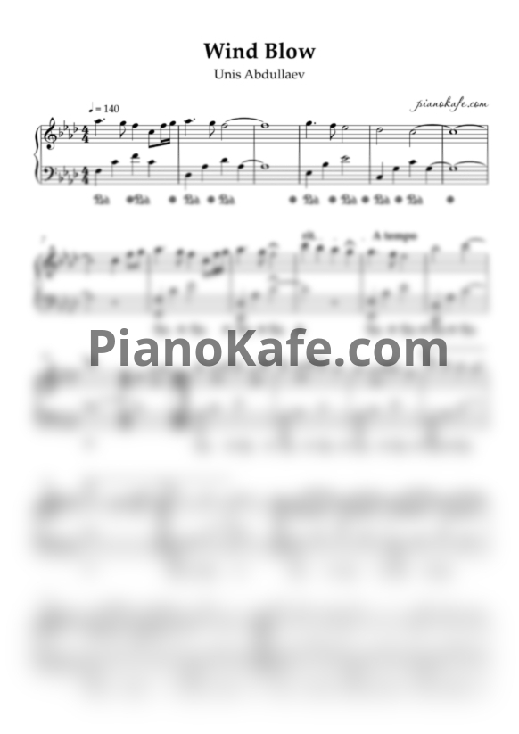 Ноты Unis Abdullaev - Wind Blow