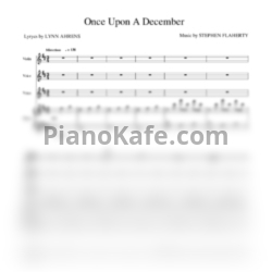 Ноты Stephen Flaherty - Once upon a december (Переложение для смешанного хора, скрипки и фортепиано) - предпросмотр