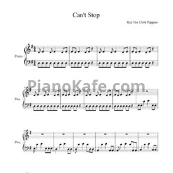 Ноты Red Hot Chili Peppers - Can't stop - предпросмотр