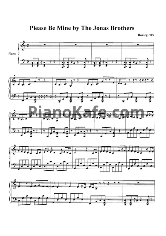 Ноты Jonas Brothers - Please be mine