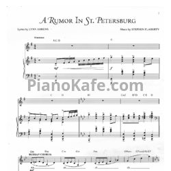 Ноты Stephen Flaherty - A rumor in St. Petersburg - предпросмотр