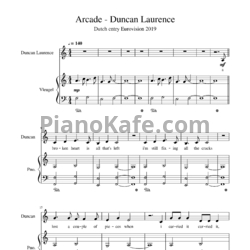 Ноты Duncan Laurence - Arcade (The Netherlands) - предпросмотр