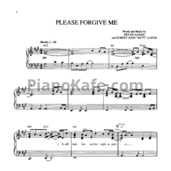 Sheets Bryan Adams - Please forgive me (Piano solo) - preview