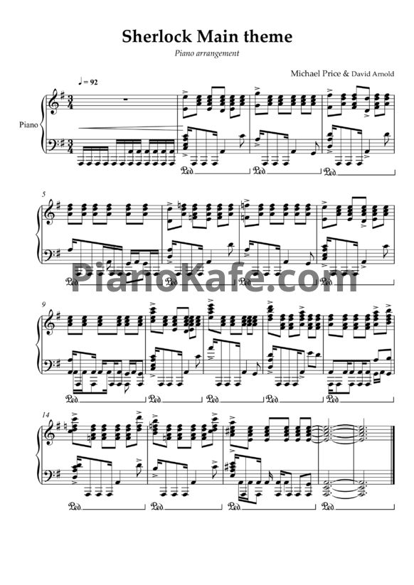 Ноты David Arnold and Michael Price - Sherlock's theme