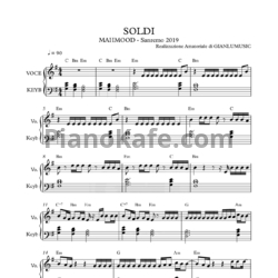 Ноты Mahmood - Soldi (Italy) - предпросмотр