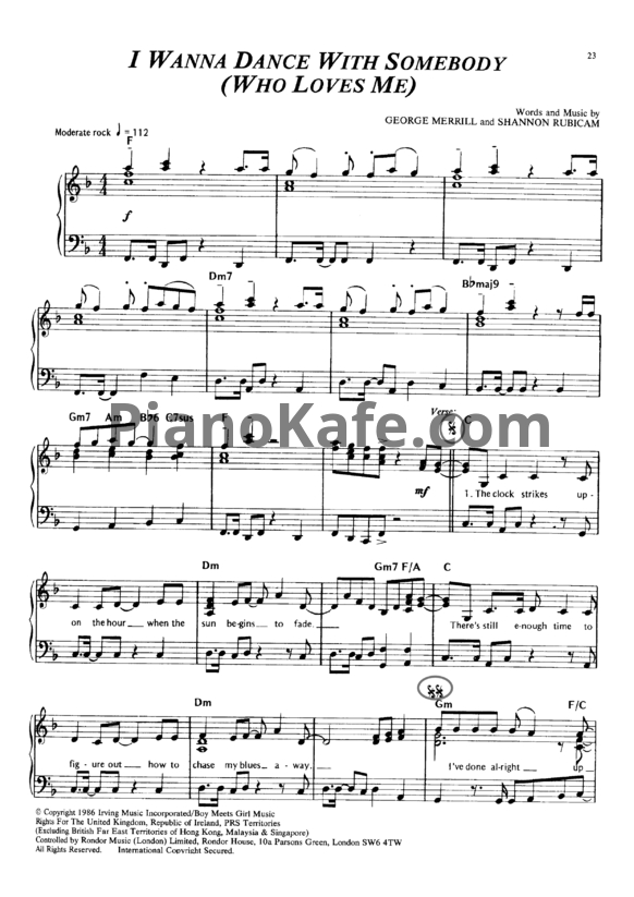 Ноты Ольга Задонская - I wanna dance with somebody