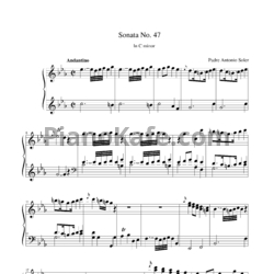 Ноты Antonio Soler - Sonata No. 47 in C minor - предпросмотр