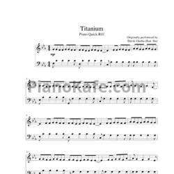 Ноты David Guetta ft Sia - Titanium (Piano Quick Riff) - предпросмотр
