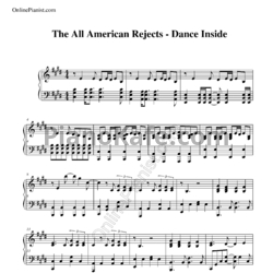 Ноты The All-American Rejects - Dance Inside - предпросмотр