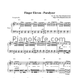 Ноты Finger Eleven - Paralyzer - предпросмотр