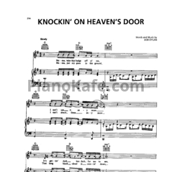 Ноты Bob Dylan - Knockin' on heavens door - предпросмотр