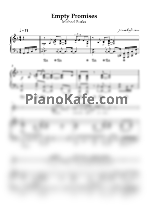 Ноты Michael Burks - Empty promises