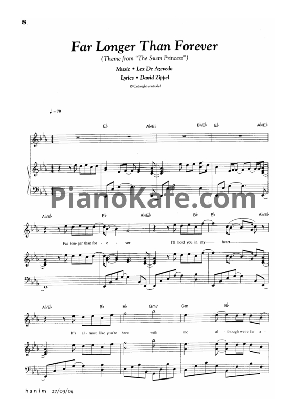 Ноты Lex De Azevedo - Far longer than forever