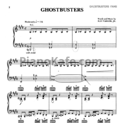 Ноты Ray Parker Jr. - Ghostbusters theme - предпросмотр