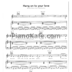 Ноты Sade - Hang on to your love - предпросмотр