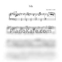 Ноты Alan Walker, K-391 - Lily - предпросмотр