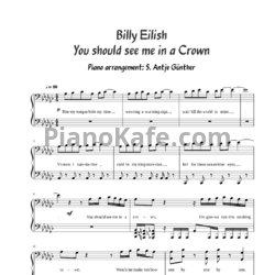 Ноты Billie Eilish - You should see me in a crown - предпросмотр