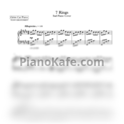 Ноты Ariana Grande - 7 rings (Grim Cat Piano) - предпросмотр
