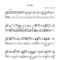 Ноты Billie Eilish with Khalid - Lovely - предпросмотр