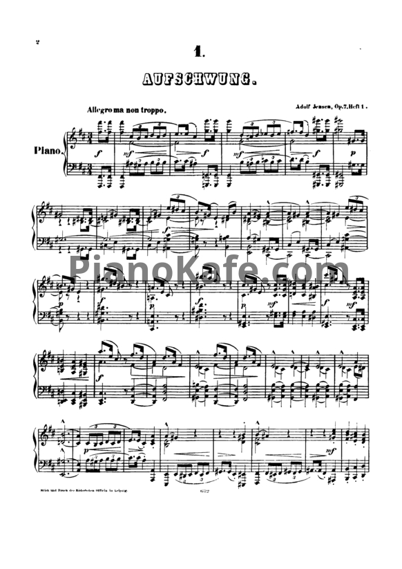Ноты А. Йенсен - 6 фантазий на темы И. Брамса (Op. 7)