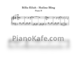 Ноты Billie Eilish - Hotline bling - предпросмотр