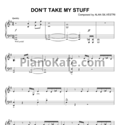 Ноты Alan Silvestri - Don't take my stuff - предпросмотр