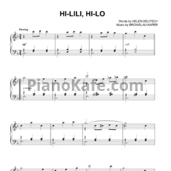Ноты Bronislau Kaper - Hi-lili, Hi-lo - предпросмотр