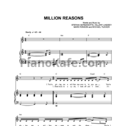 Ноты Lady Gaga - Million reasons - предпросмотр