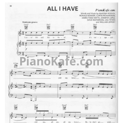 Ноты Jennifer Lopez - All I have - предпросмотр