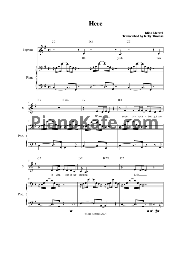 Ноты Idina Menzel - Here