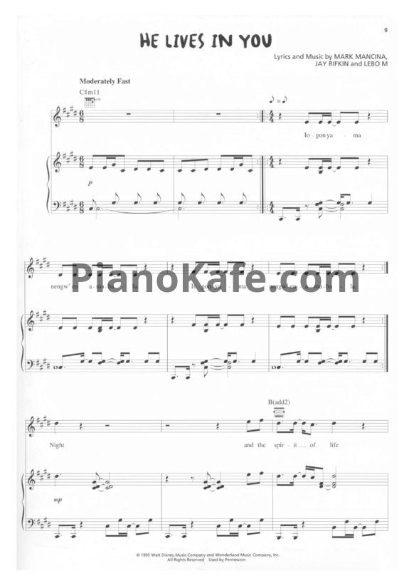Ноты The Lion King II: Simba's Pride (Книга нот)
