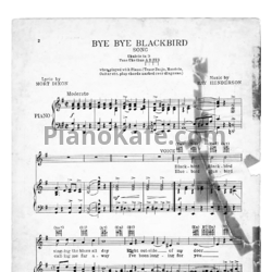 Ноты Ray Henderson - Bye bye, Blackbird - предпросмотр