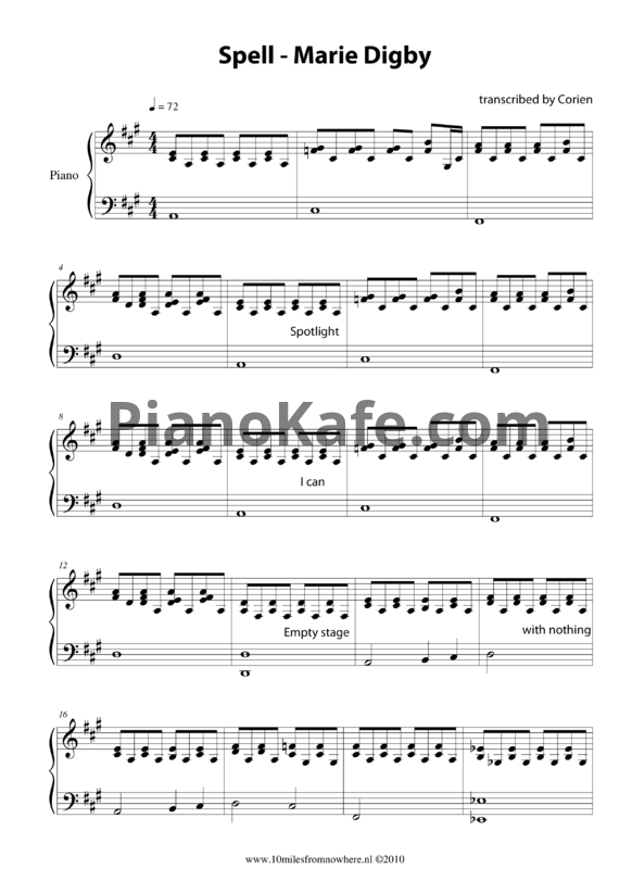 Ноты Marie Digby - Spell