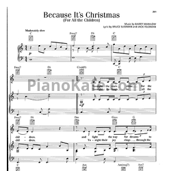 Ноты Barry Manilow - Because it's Christmas (For all the children) - предпросмотр
