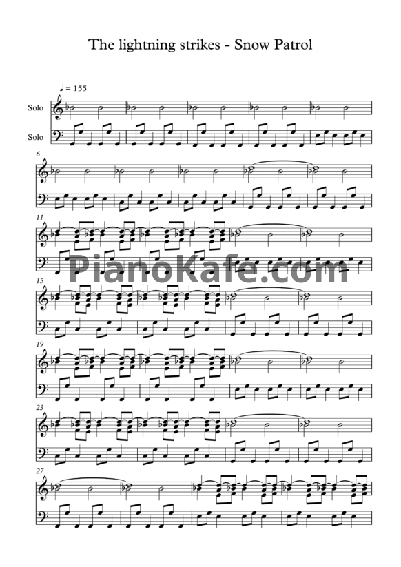Ноты Snow Patrol - The Lightning Strike