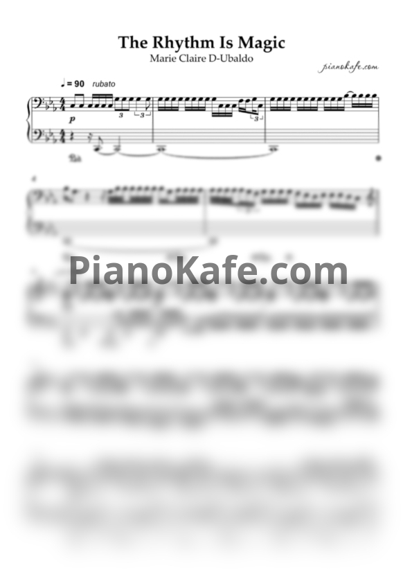 Ноты Marie Claire D'Ubaldo - The rhythm is magic (Piano cover)