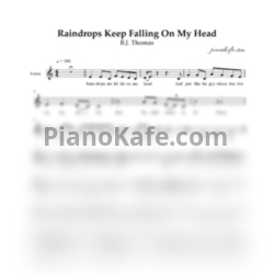 Ноты B.J. Thomas - Raindrops Keep Falling on my Head (до мажор) - предпросмотр