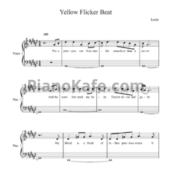 Ноты Lorde - Yellow flicker beat - предпросмотр