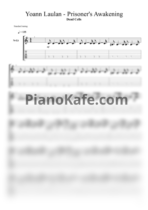 Ноты Yoann Laulan - Prisoner's awakening