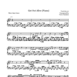 Ноты Three Days Grace - Get Out Alive - предпросмотр