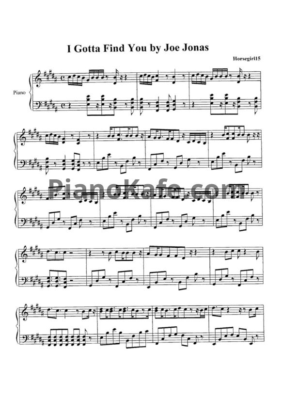 Ноты Jonas Brothers - Gotta Find You