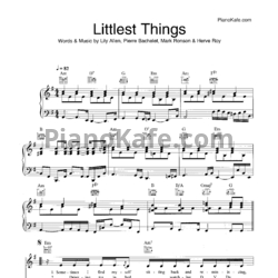 Ноты Lily Allen - Littlest Things - предпросмотр