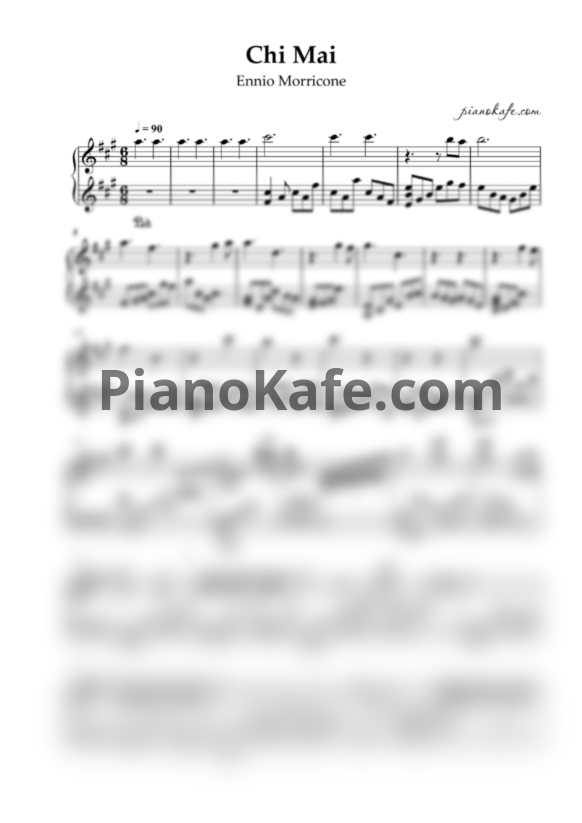 Ноты Ennio Morricone - Chi Mai (Piano cover)