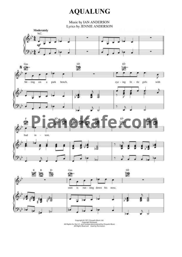 Ноты Jethro Tull - Aqualung